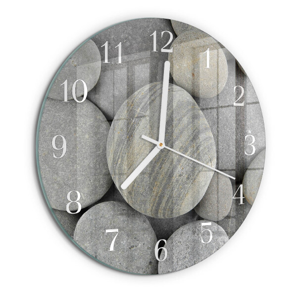 Glas wanduhr Steine