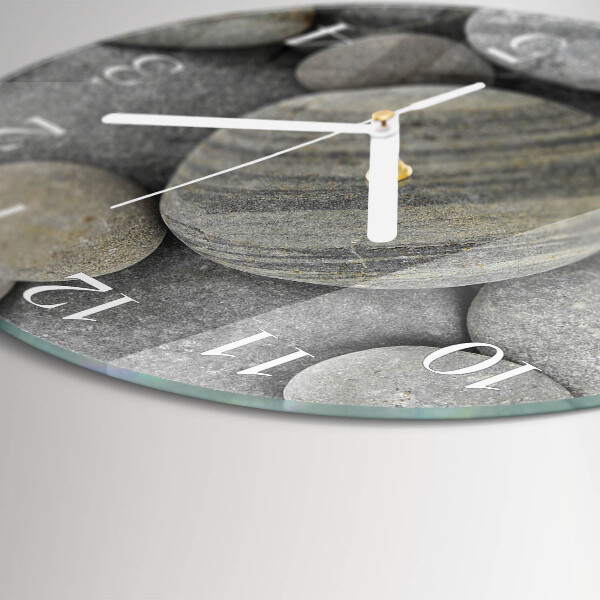 Glas wanduhr Steine