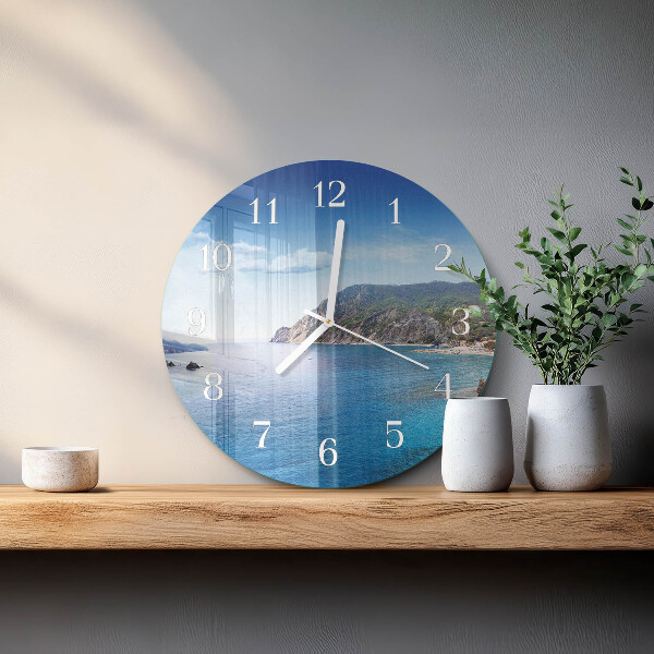 Glas wanduhr Bucht