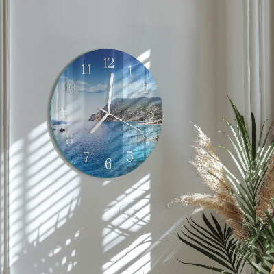 Glas wanduhr Bucht