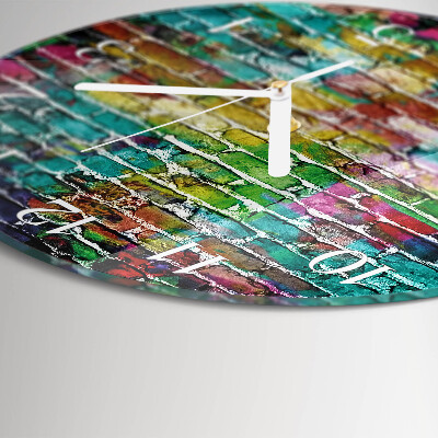 Glas wanduhr Ziegel