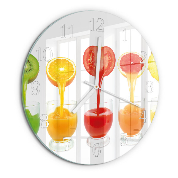 Glas wanduhr Saft
