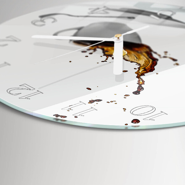Glas wanduhr Tasse