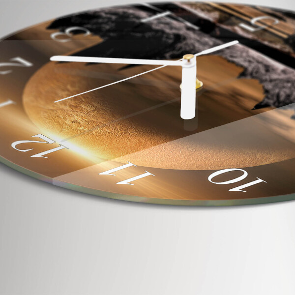 Glas wanduhr Gebirge