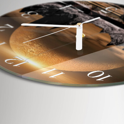 Glas wanduhr Gebirge