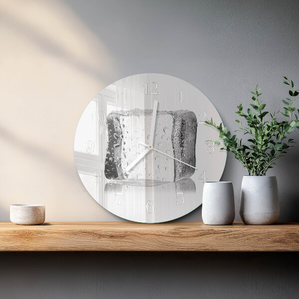 Glas wanduhr Eis