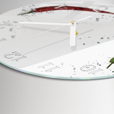 Glas wanduhr Chilischoten
