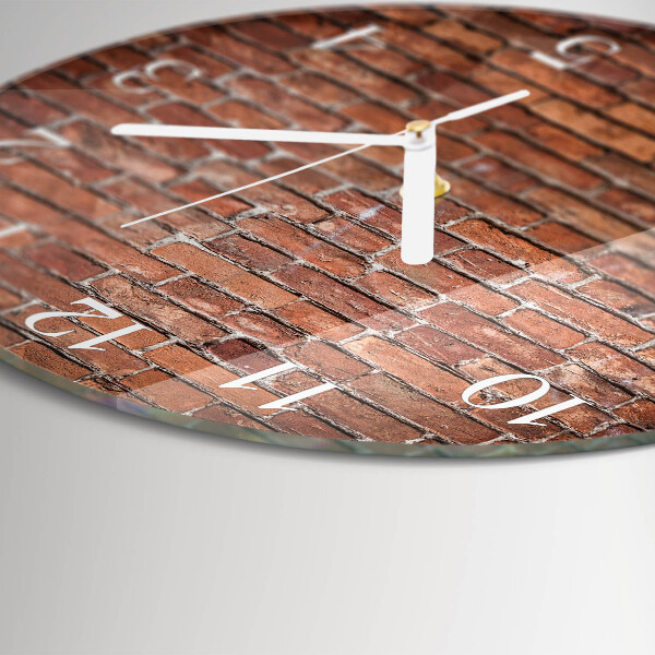 Glas wanduhr Ziegel