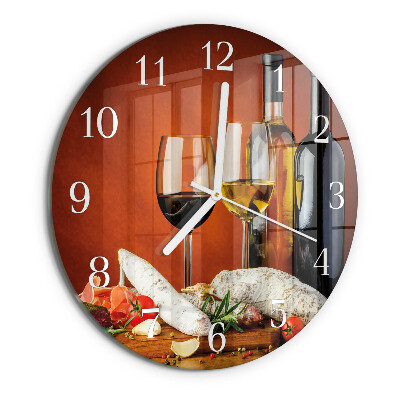 Glas wanduhr Wein
