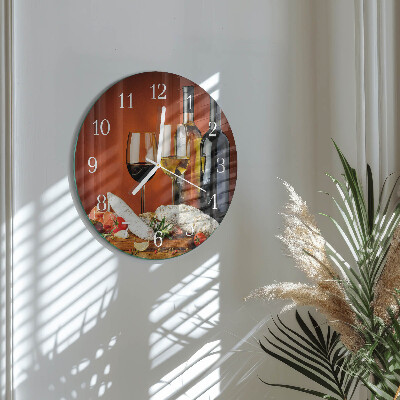 Glas wanduhr Wein