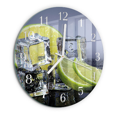 Glas wanduhr Zitrusfrüchte