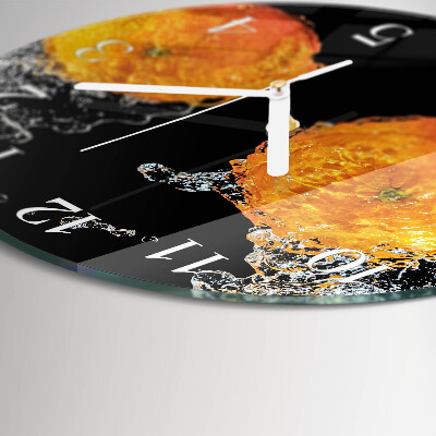 Glas wanduhr Orangen
