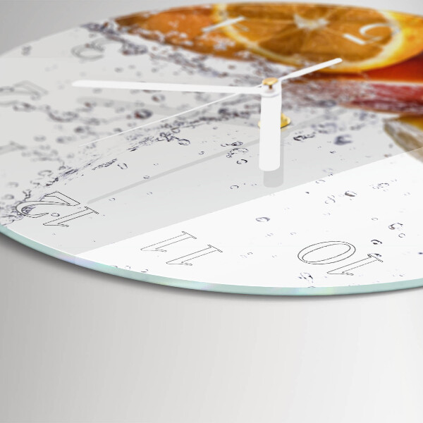 Glas wanduhr Orangen