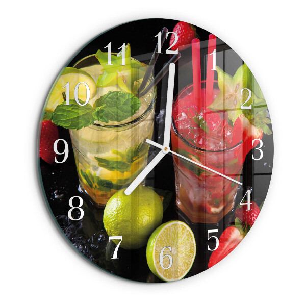 Glas wanduhr Cocktail