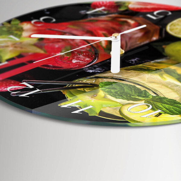 Glas wanduhr Cocktail
