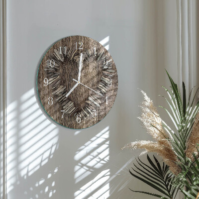 Glas wanduhr Herz