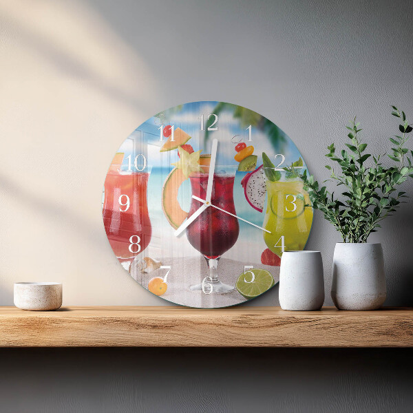 Glas wanduhr Cocktail