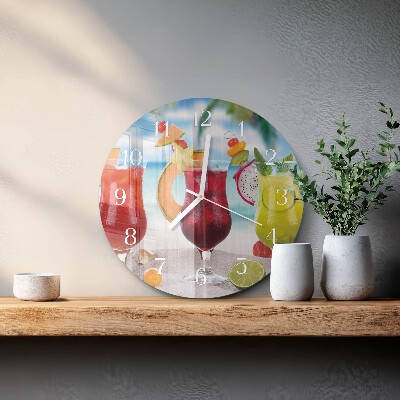 Glas wanduhr Cocktail