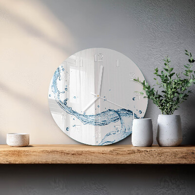 Glas wanduhr Wasser