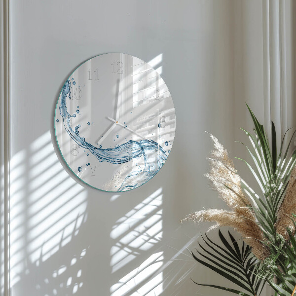 Glas wanduhr Wasser