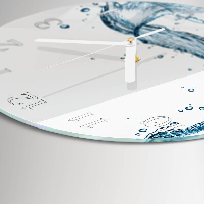 Glas wanduhr Wasser
