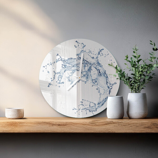 Glas wanduhr Wasser