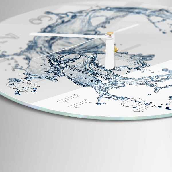 Glas wanduhr Wasser