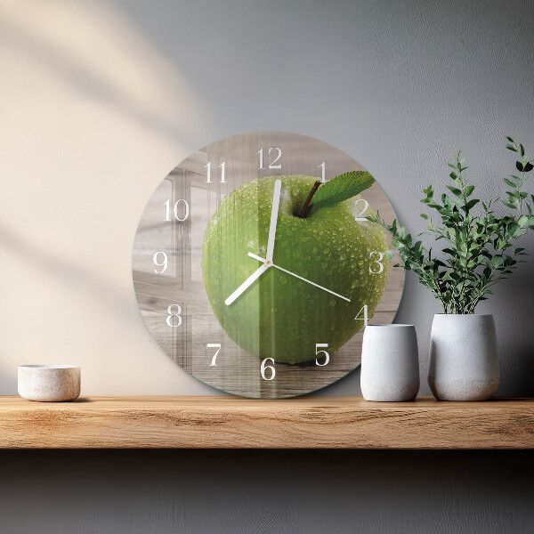 Glas wanduhr Äpfel