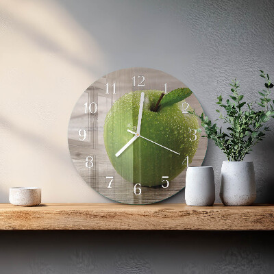 Glas wanduhr Äpfel