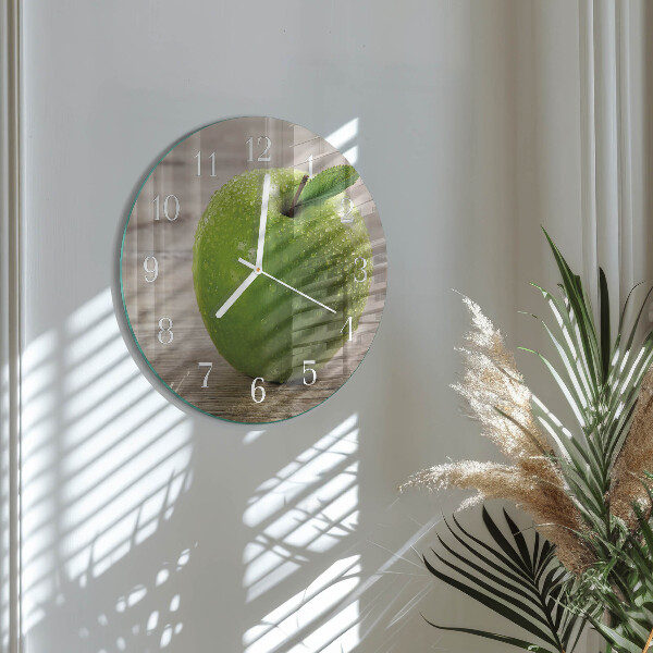 Glas wanduhr Äpfel