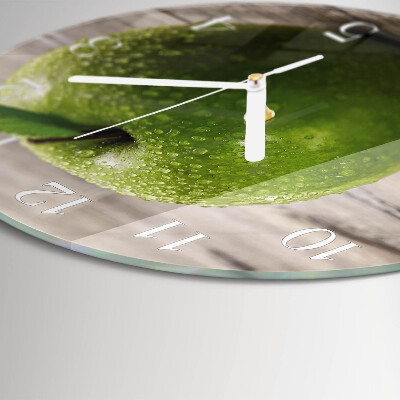 Glas wanduhr Äpfel