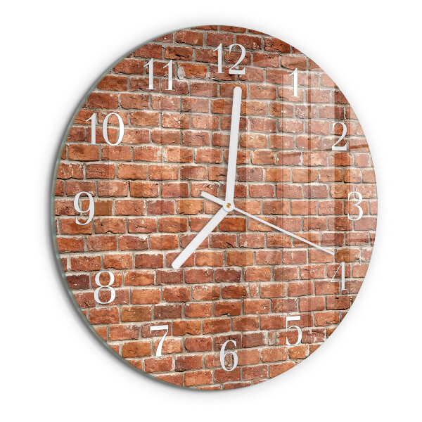 Glas wanduhr Ziegel