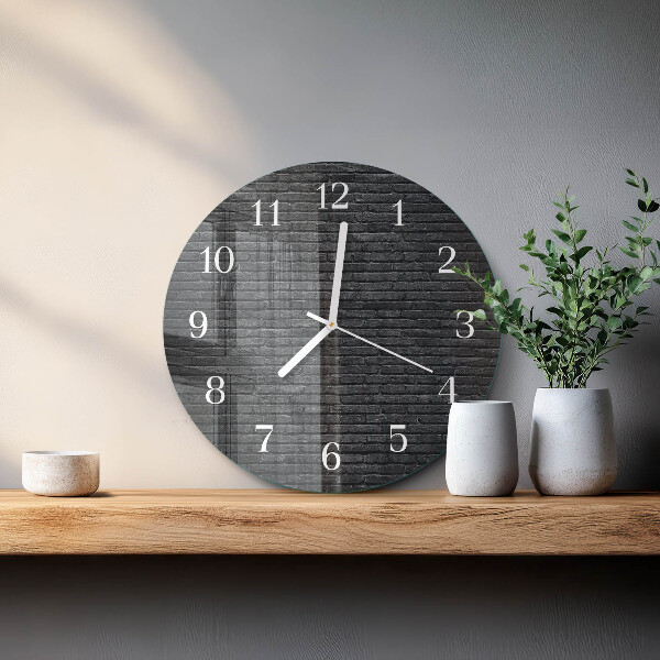 Glas wanduhr Klinker