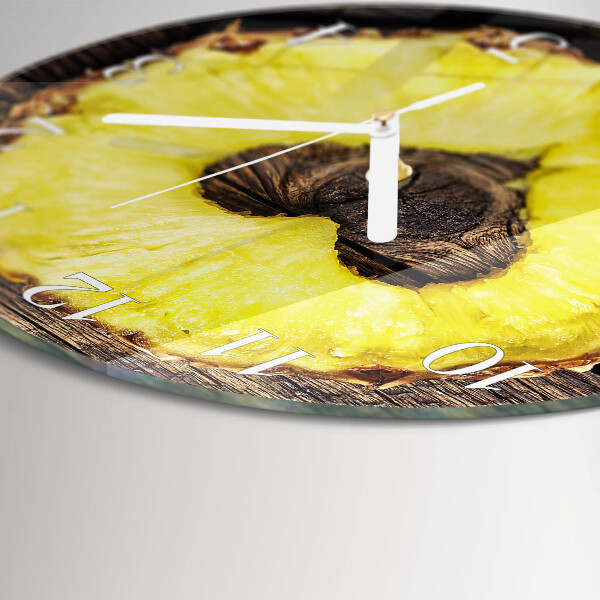 Glas wanduhr Ananas
