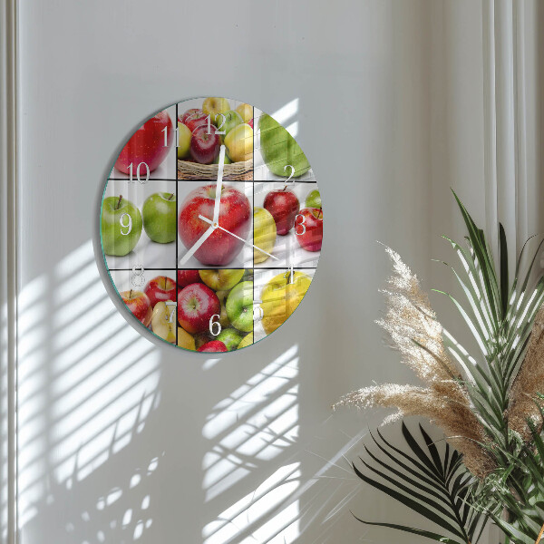 Glas wanduhr Äpfel
