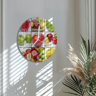 Glas wanduhr Äpfel