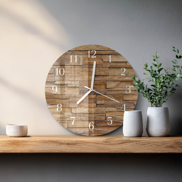 Glas wanduhr Klinker