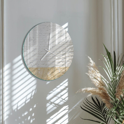 Glas wanduhr Ziegel