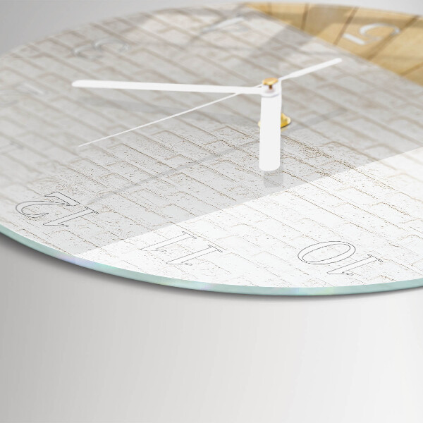 Glas wanduhr Ziegel
