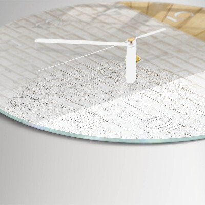 Glas wanduhr Ziegel