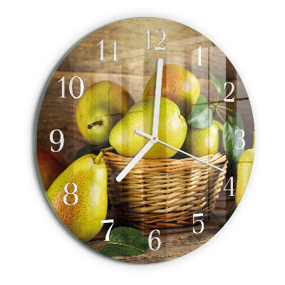 Glas wanduhr Birnen