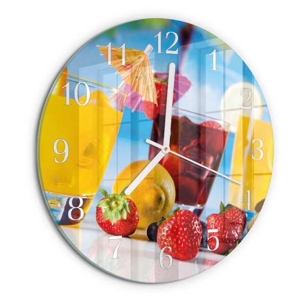Glas wanduhr Cocktail
