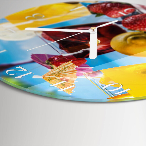 Glas wanduhr Cocktail