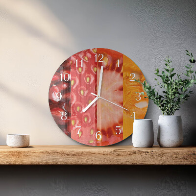 Glas wanduhr Obst