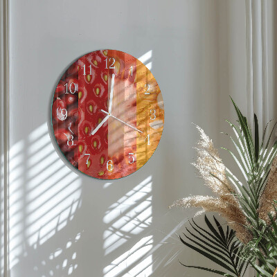 Glas wanduhr Obst