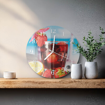 Glas wanduhr Trinken