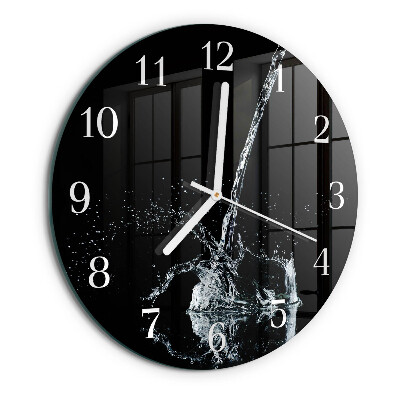 Glas wanduhr Wasser