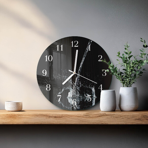 Glas wanduhr Wasser