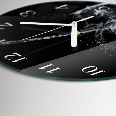 Glas wanduhr Wasser
