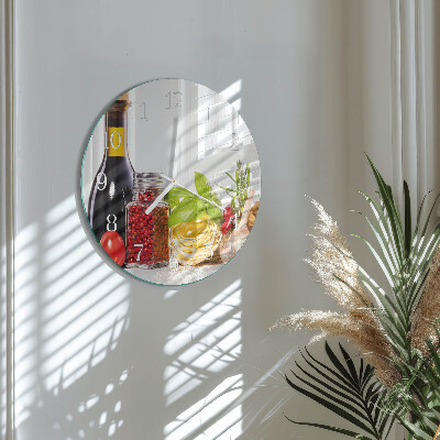 Glas wanduhr Pasta